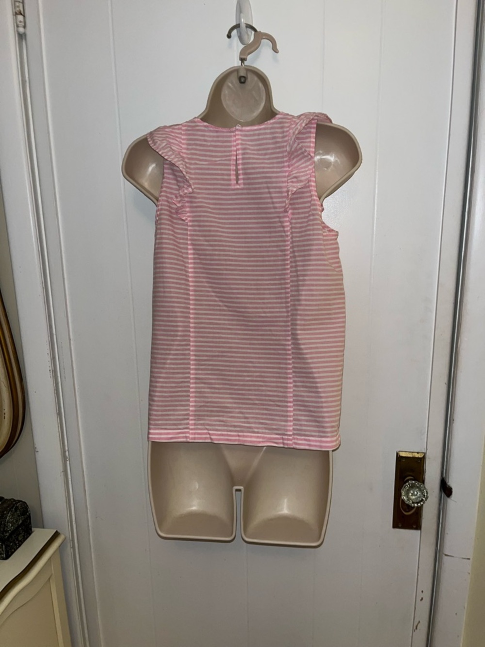 J.Crew| Pink Striped Ruffle Sleeve Top! - Picture 4 of 7